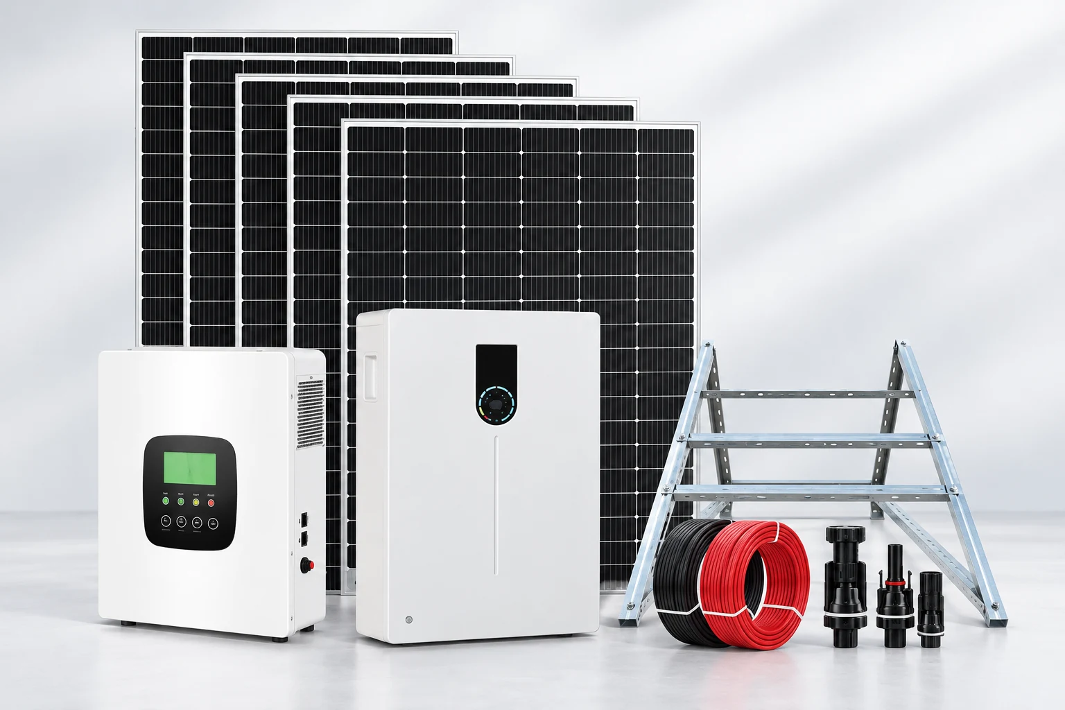 5kW 离网太阳能发电系统套装