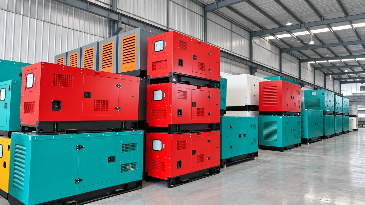 Finished silent generator storage area